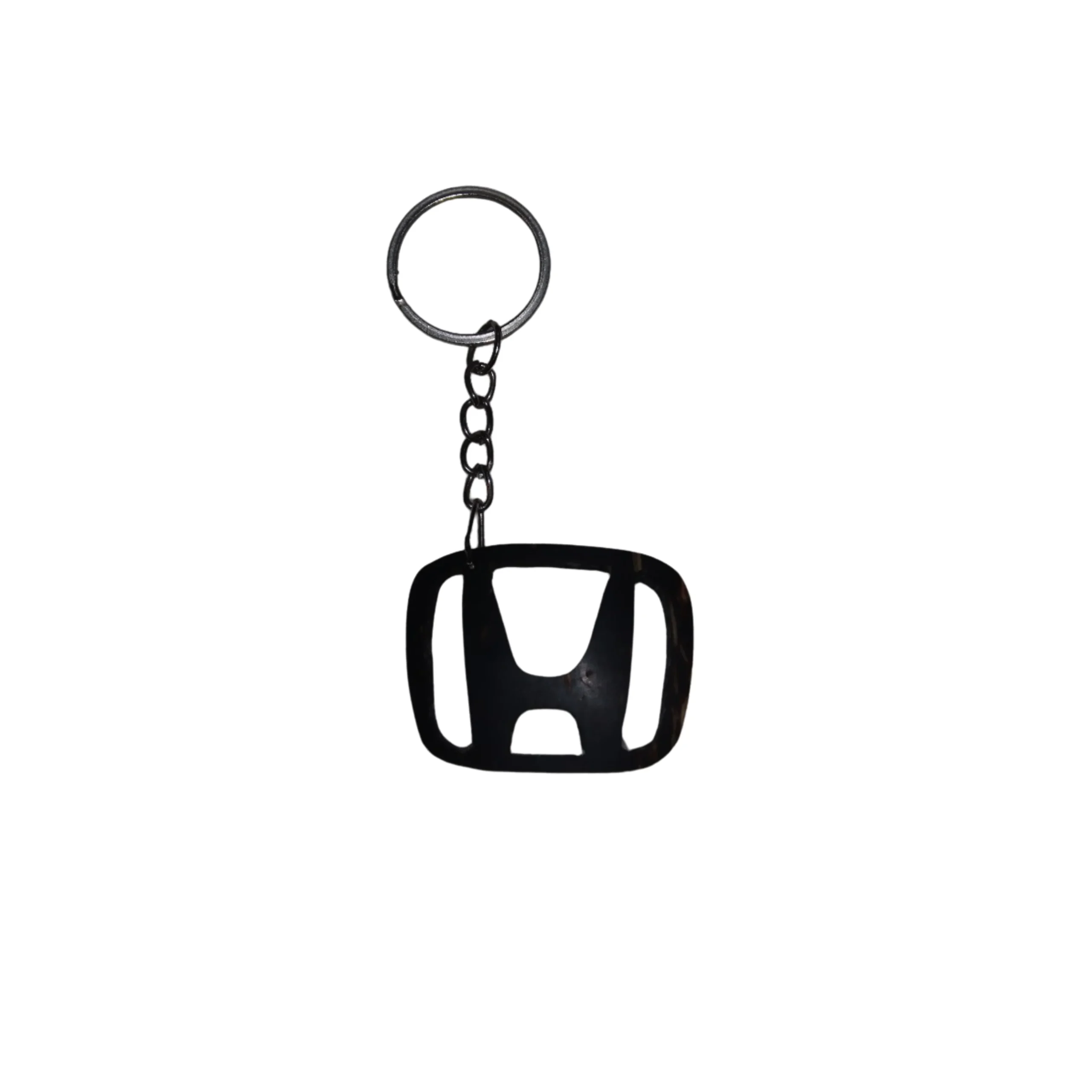 Carved Coconut Shell Keytag